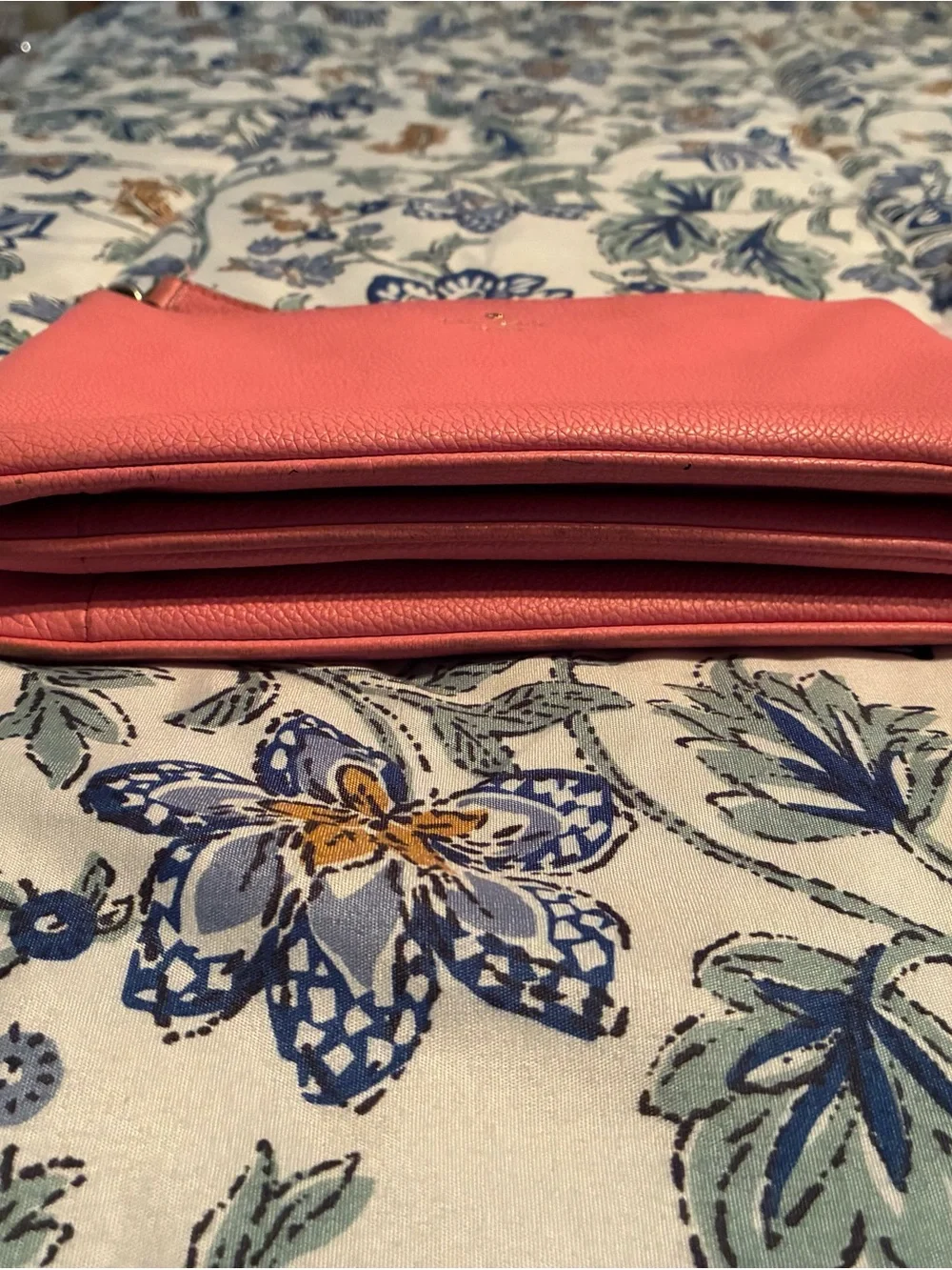 kate spade Pink Leather Crossbody with Chain Accents
